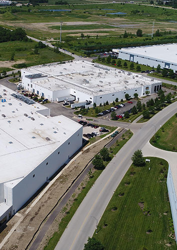 A view from the sky of the Chicago production site